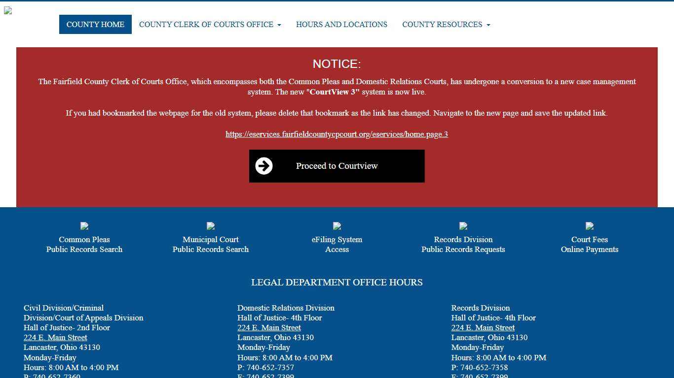 Courtview - Fairfield County Clerk's Office, Lancaster, Ohio